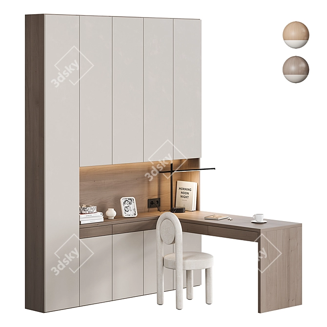 Modern Corner Workstation NG11 3D model image 2