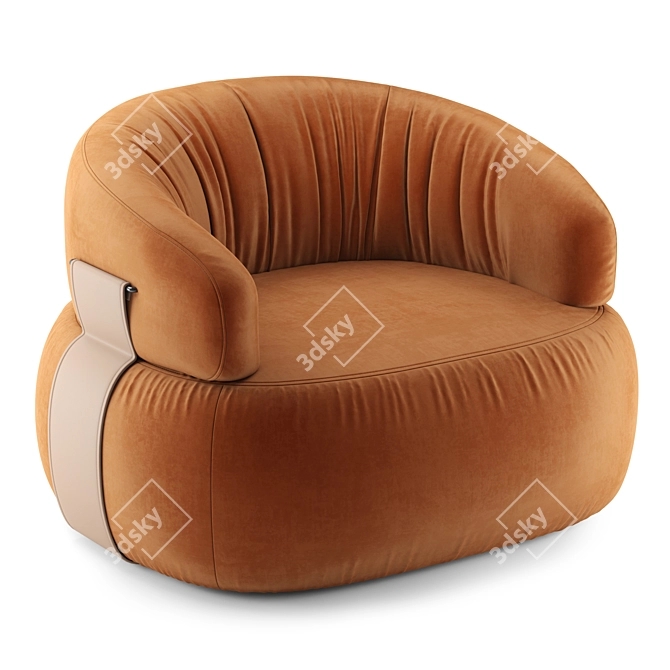 Elegant Max Divani DANA Armchair 3D model image 1