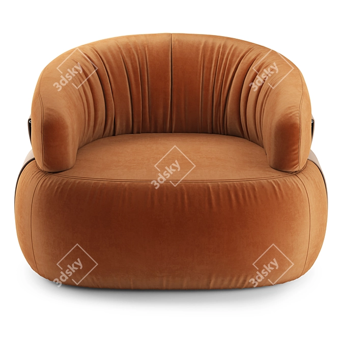 Elegant Max Divani DANA Armchair 3D model image 2