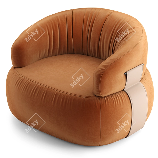 Elegant Max Divani DANA Armchair 3D model image 3