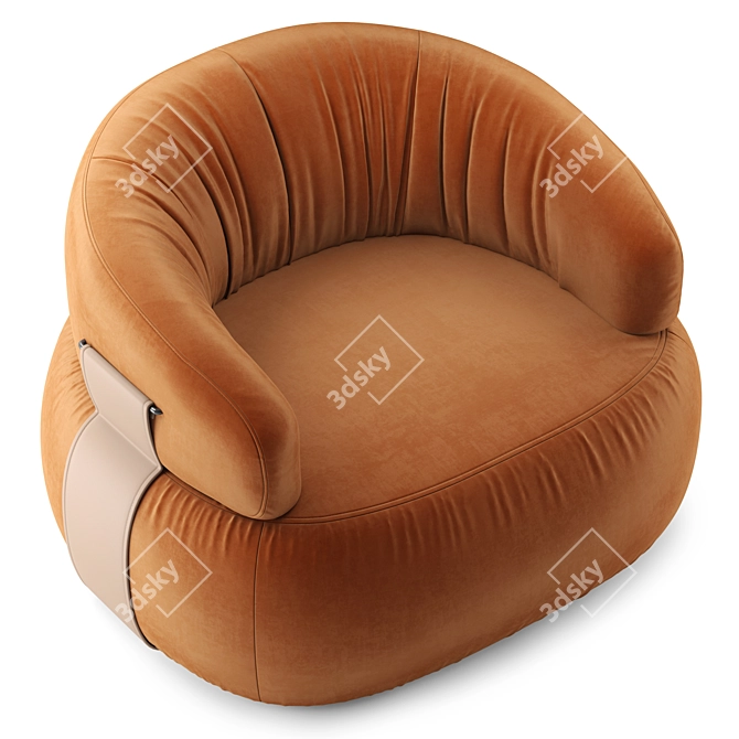 Elegant Max Divani DANA Armchair 3D model image 4