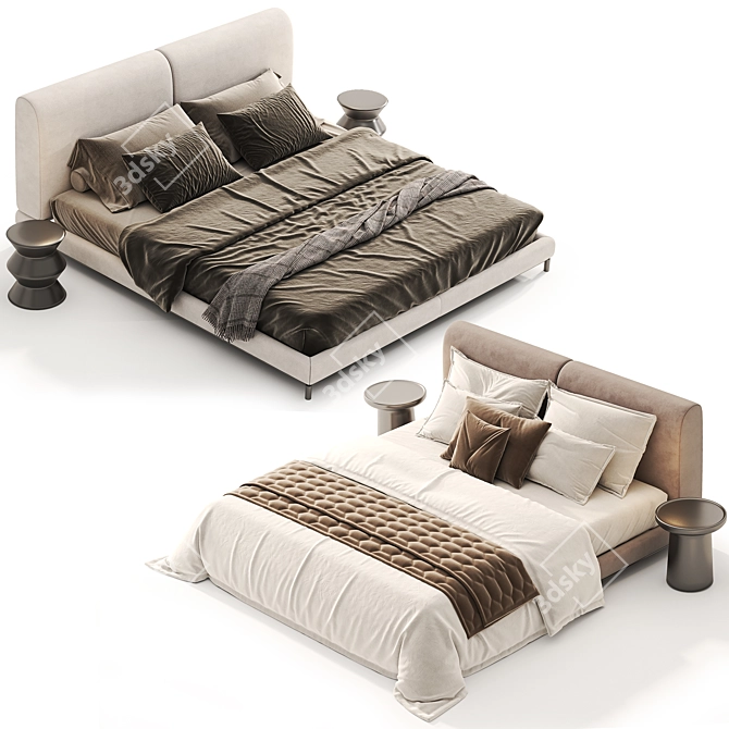 Luxury Margot Bed 3D Model 3D model image 3