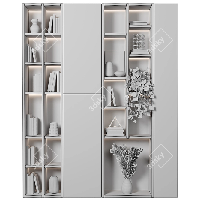 Modular High-Quality Storage Shelving 3D model image 6