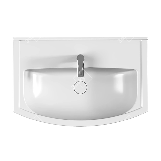 DIWO Dmitrov 0113 White Sink 3D model image 2