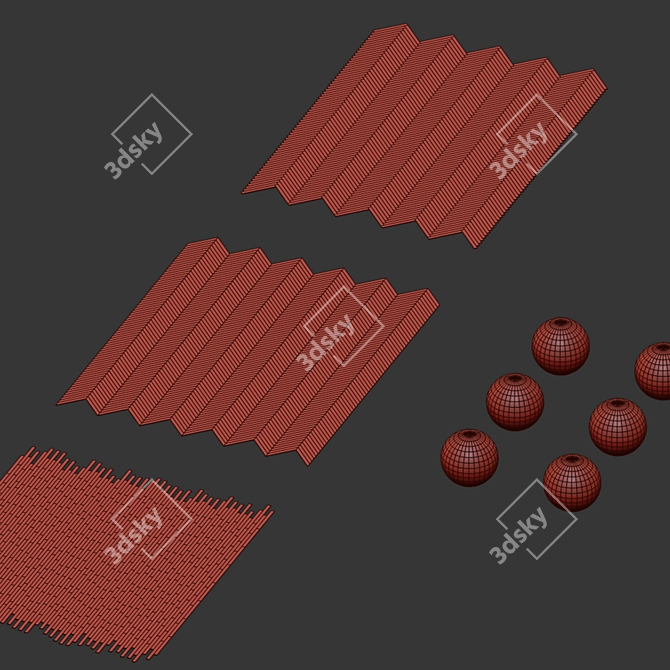 Modular Parquet Board Assortment 3D model image 7