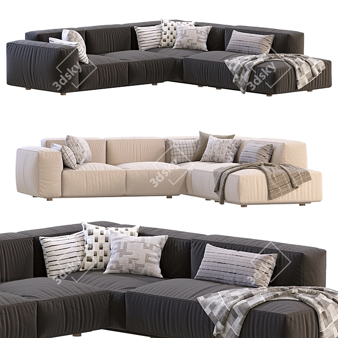 Modern Chic Arflex Sofa Design 3D model image 4