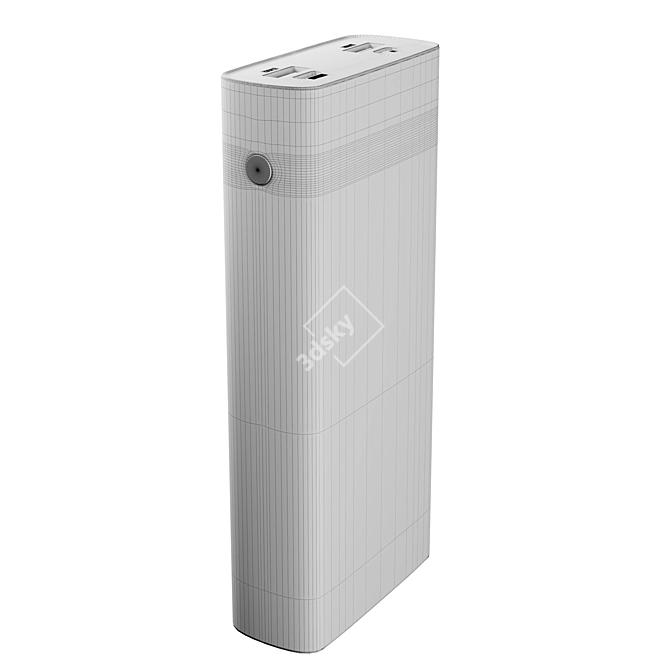 TFN Steel Portable LCD Power Bank 3D model image 3