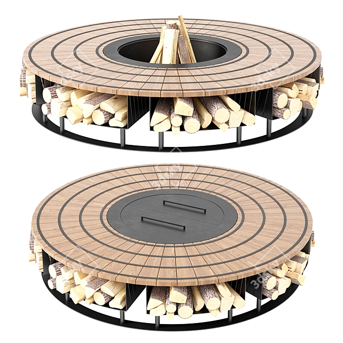 Title: Modern Fire Pit Design  3D model image 1