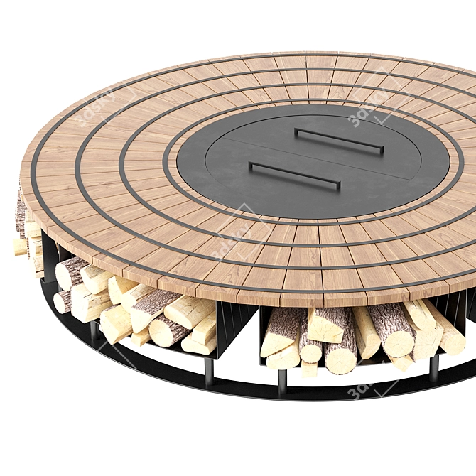 Title: Modern Fire Pit Design  3D model image 7