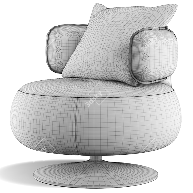 Moderno Lounge Chair, 3D Model 3D model image 4