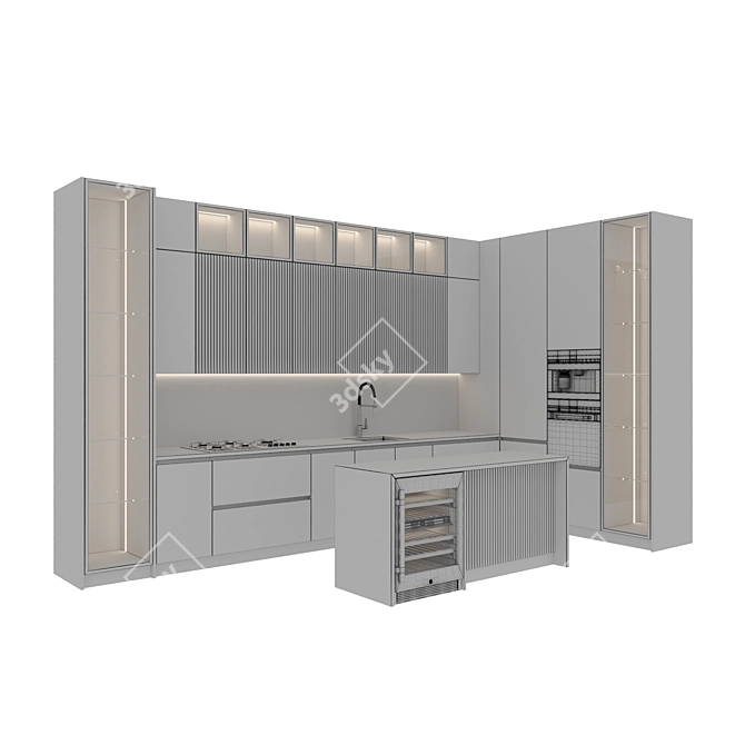 Modern Kitchen Appliance Set 3D model image 7