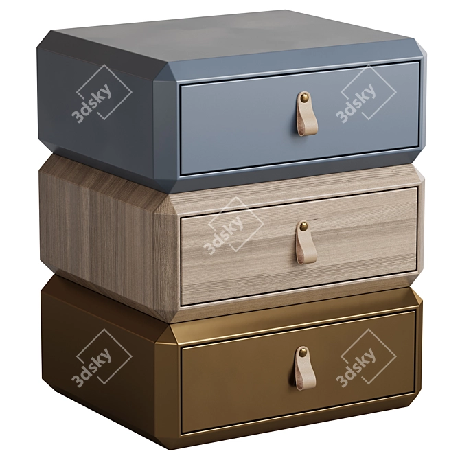 Rotating Drawer Bedside Table 3D model image 1