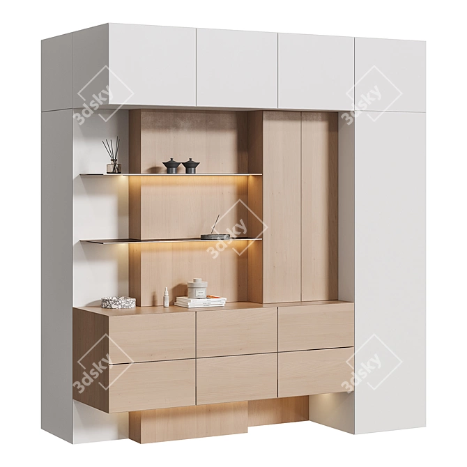 Corner Shelf NG12 with Decor 3D model image 1