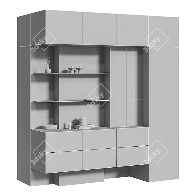 Corner Shelf NG12 with Decor 3D model image 6