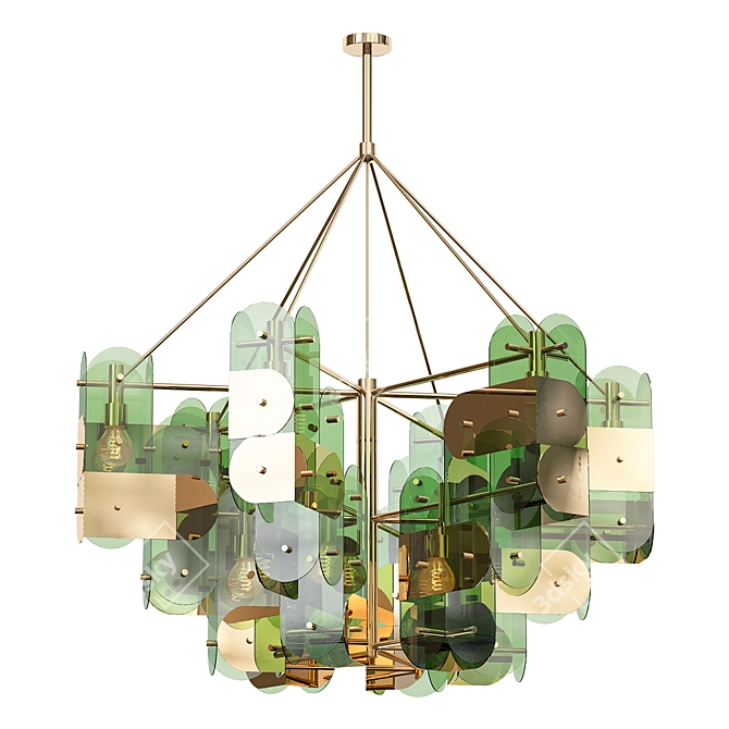 Elegant ASTA Chandelier: Unique Design 3D model image 1