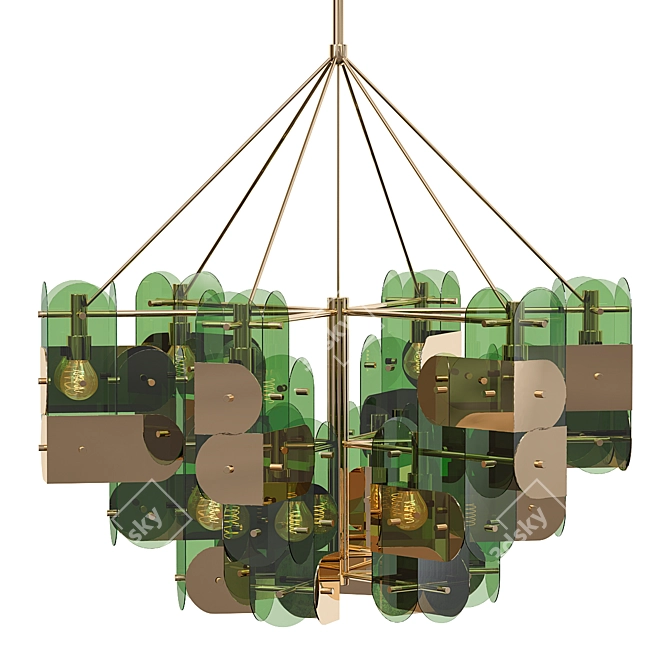 Elegant ASTA Chandelier: Unique Design 3D model image 2