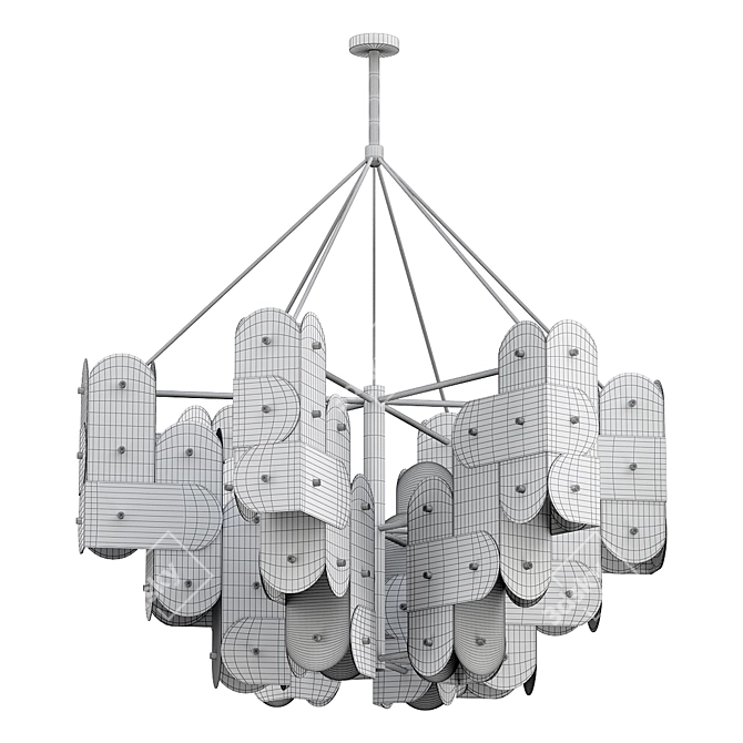 Elegant ASTA Chandelier: Unique Design 3D model image 3