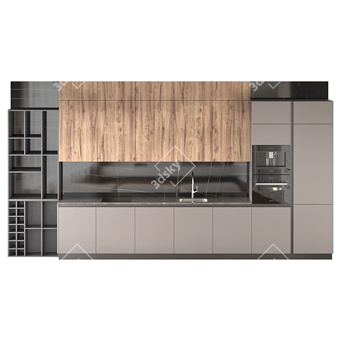 Linear Kitchen Maria Jazz 3D model image 3