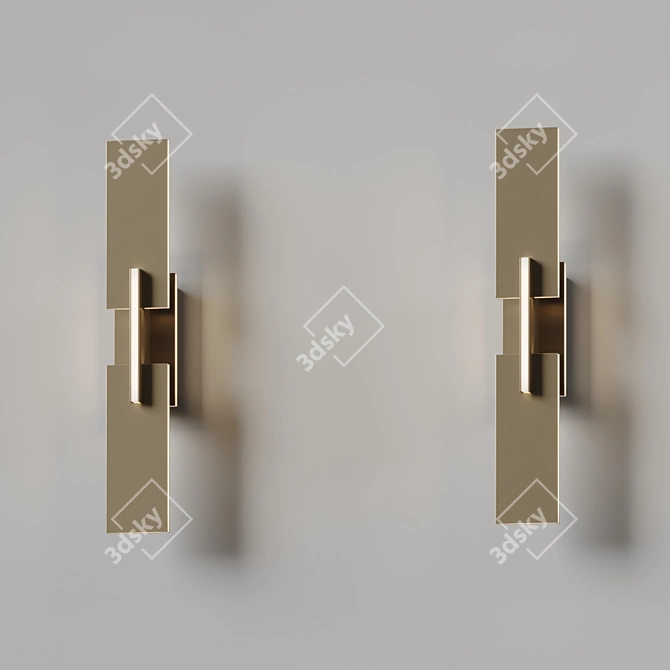 Amari LED Wall Sconce: Artful Illumination 3D model image 5