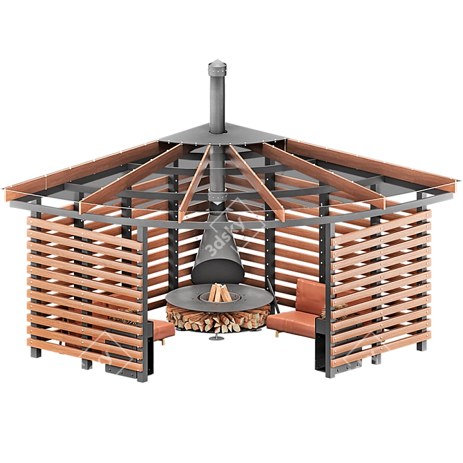 Modern BBQ Grill Design 2 3D model image 1