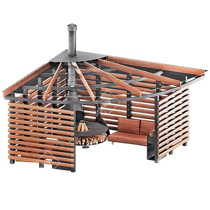 Modern BBQ Grill Design 2 3D model image 2