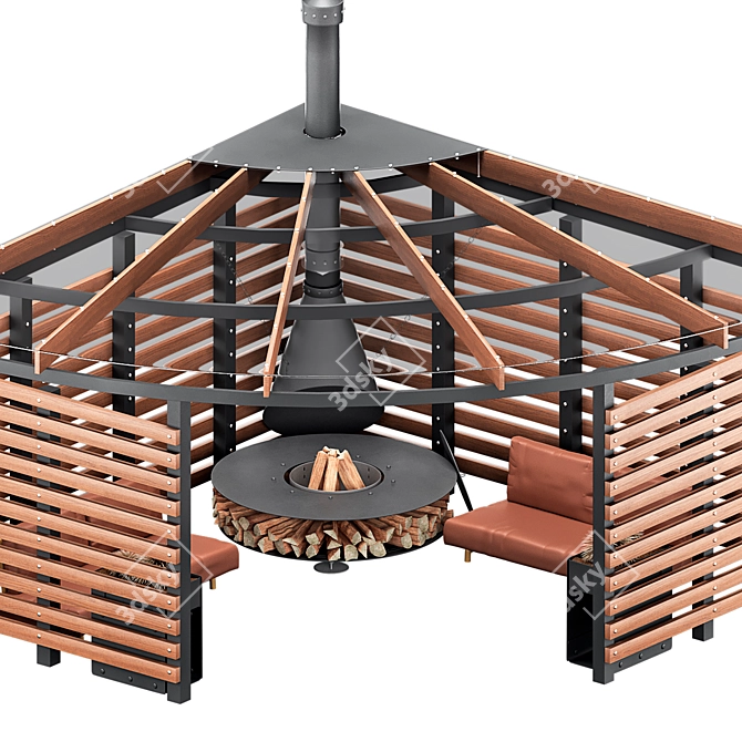 Modern BBQ Grill Design 2 3D model image 4