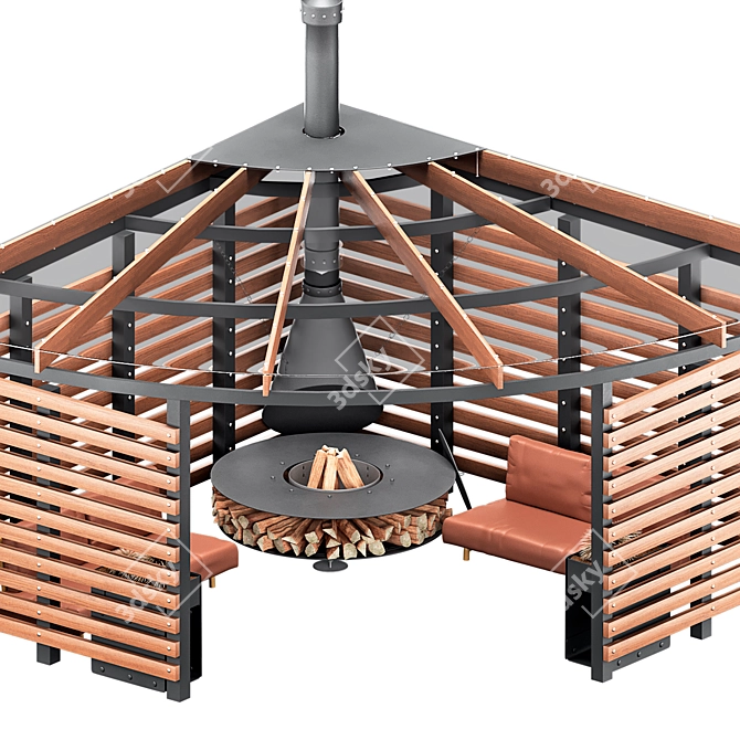 Modern BBQ Grill Design 2 3D model image 5