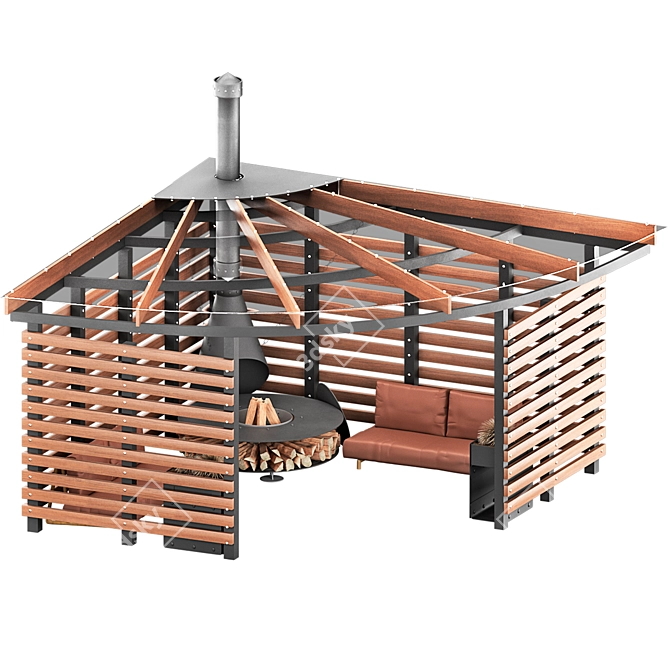 Modern BBQ Grill Design 2 3D model image 6