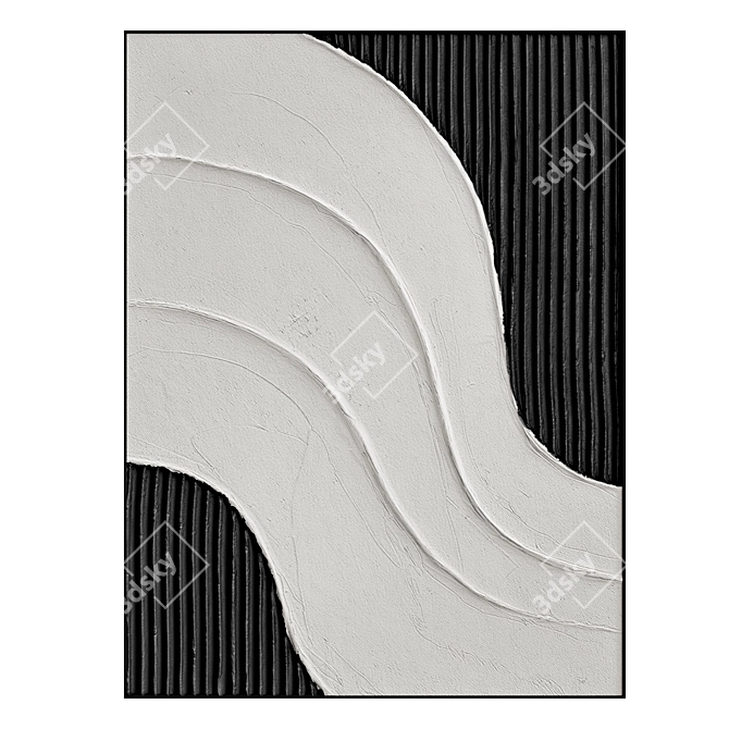 Handcrafted Minimalist Abstract Wall Art 3D model image 1