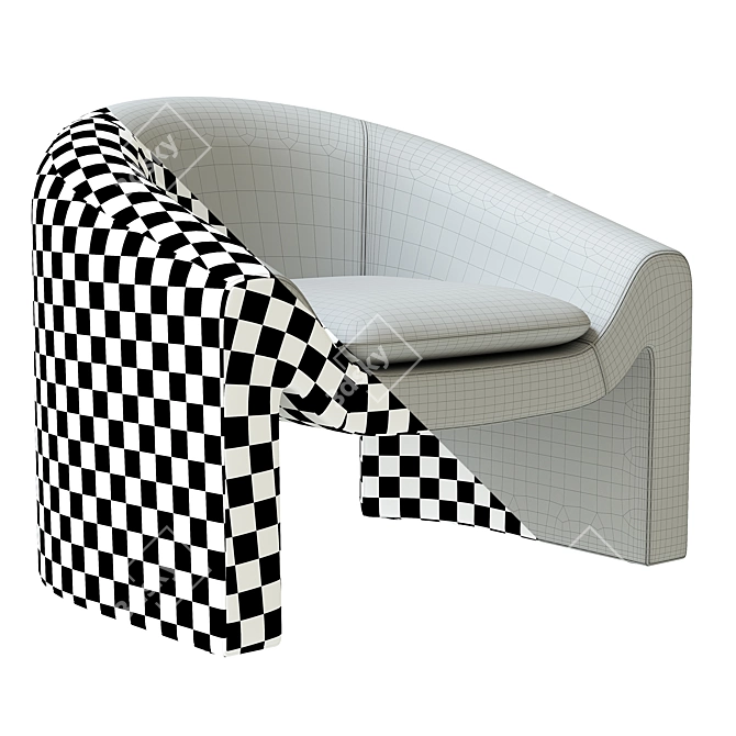 Bolia Mielo Armchair & Footstool 3D model image 6