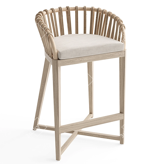 Natural Malawi Tub Barchair Uniqwa 3D model image 1