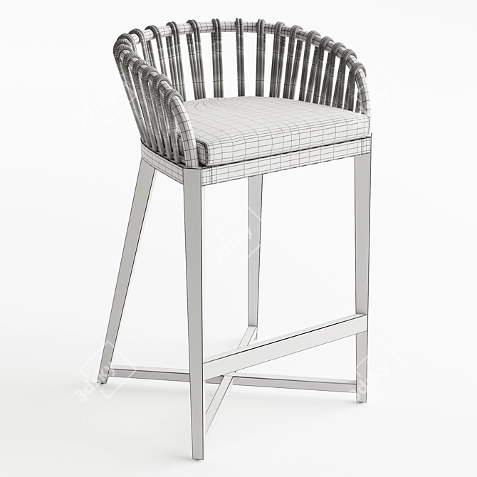 Natural Malawi Tub Barchair Uniqwa 3D model image 7