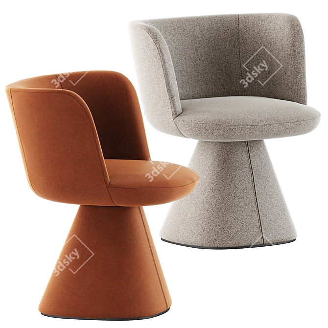 Flair O' Chairs: Italian Elegance 3D model image 1