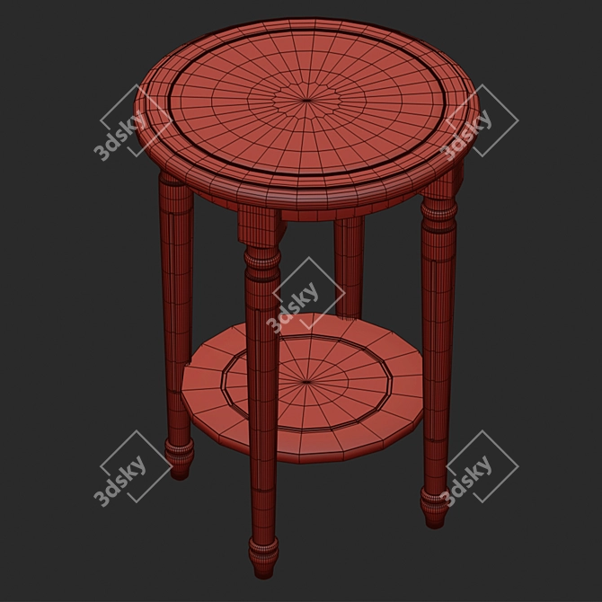 Two-tiered Eucalyptus Green Coffee Table 3D model image 6