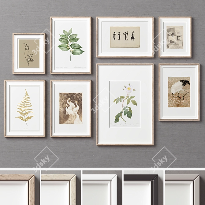 Variety Frames Set for Renders 3D model image 1