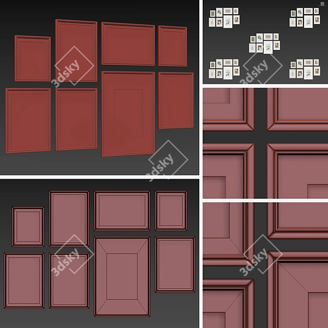 Variety Frames Set for Renders 3D model image 10