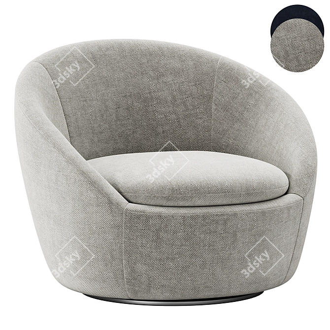 Cozy Swivel Chair: Modern Armchair 3D model image 1