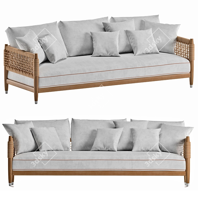 Elegant Flexform Parker Sofa 3D model image 1