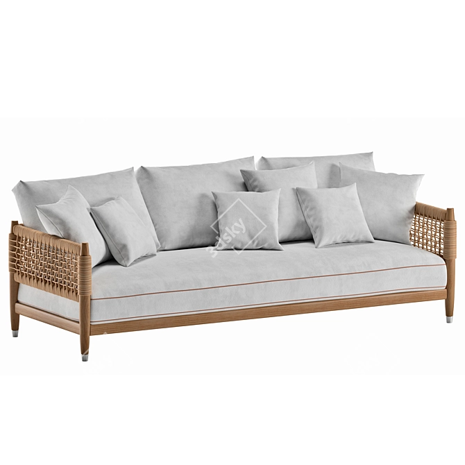 Elegant Flexform Parker Sofa 3D model image 2