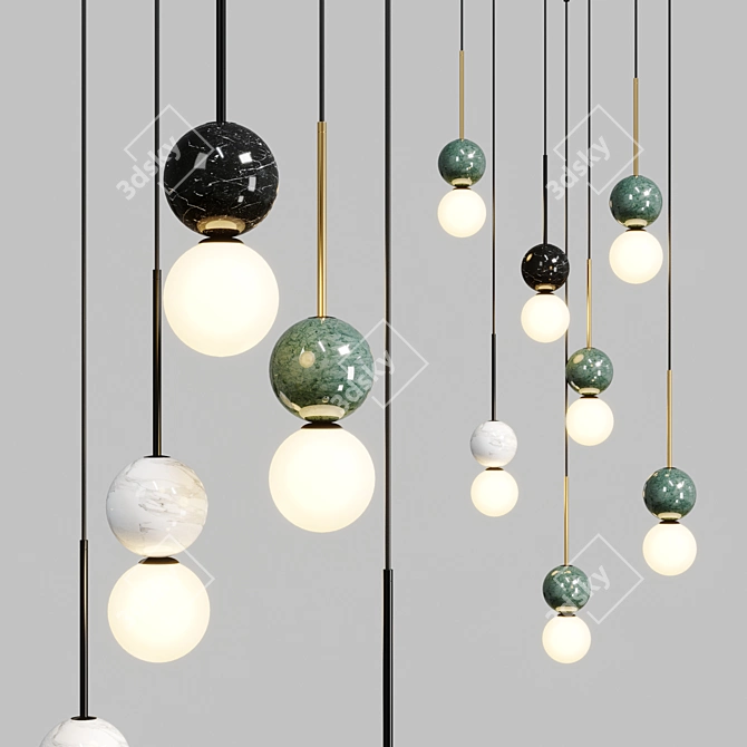 Modern Aromas Pendant Light 3D model image 1