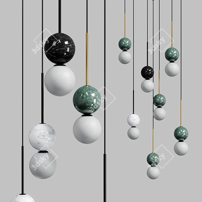 Modern Aromas Pendant Light 3D model image 2