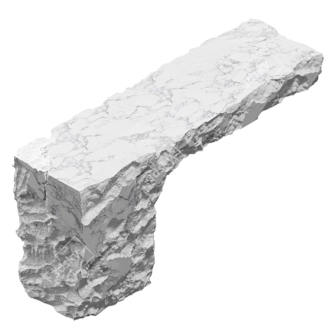 Custom Stone Bar Table Set 3D model image 3