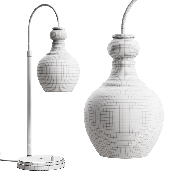 Eco-Friendly Flynn USB Glass Lamp 3D model image 2