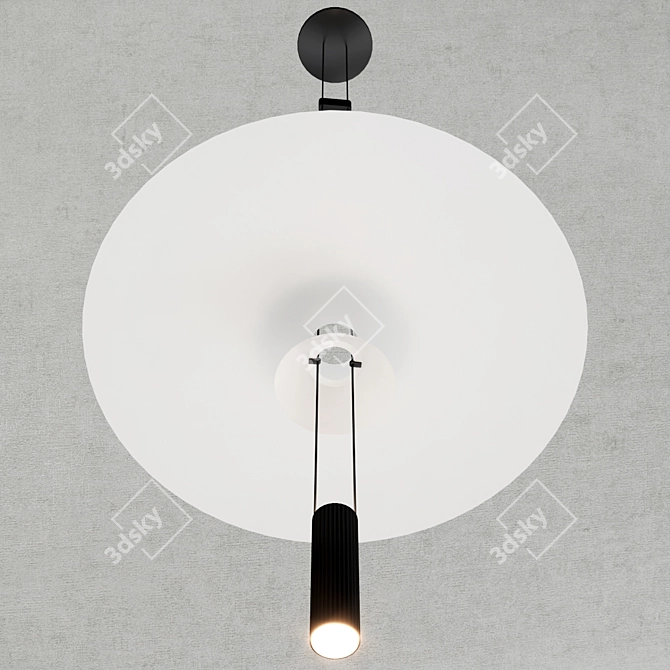 Sleek LED Pendant Lighting Fixture 3D model image 6