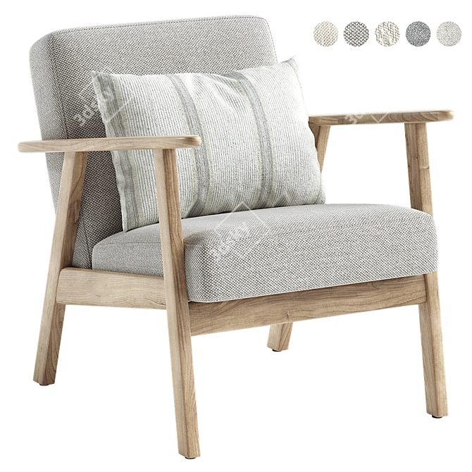 EKENASET Kilanda Armchair Light Beige 3D model image 1