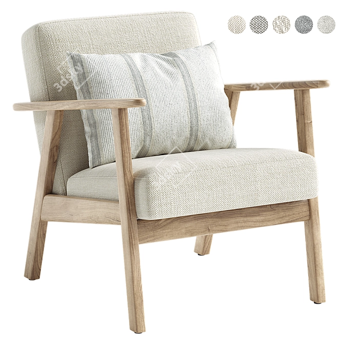 EKENASET Kilanda Armchair Light Beige 3D model image 3