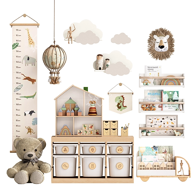 Children's Decor & Furniture Pack 3D model image 1