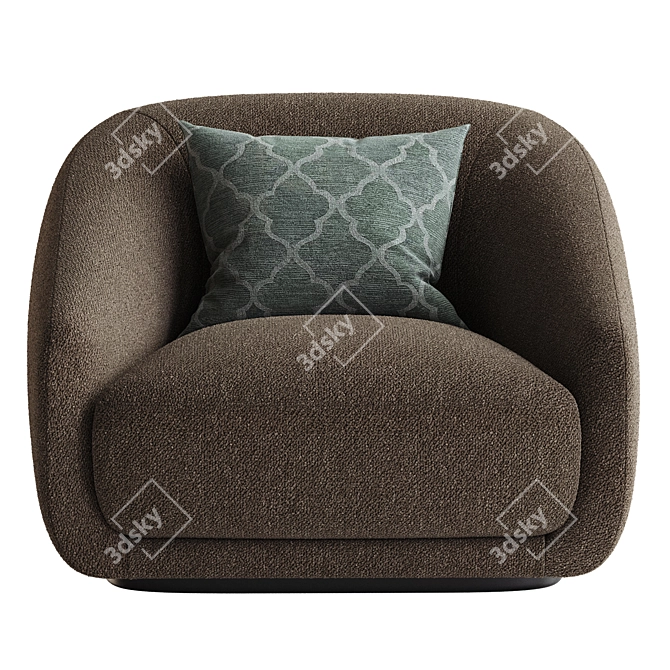 Elegant Montholon Lounge Chair 3D model image 3