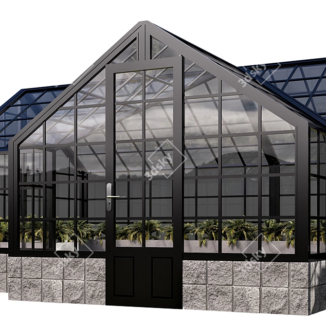 Minimalist Greenhouse 3D Model 3D model image 3