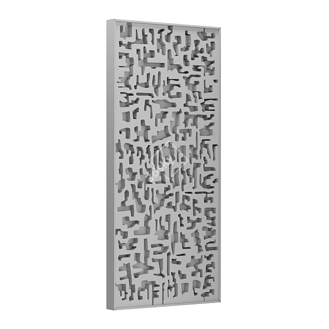 Carved Wood Wall Decor 3D model image 3